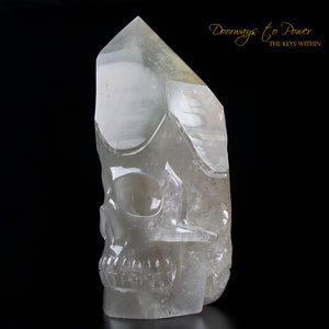 Chlorite Quartz Crystal Skull 'WARRIOR'  By Leandro De Souza