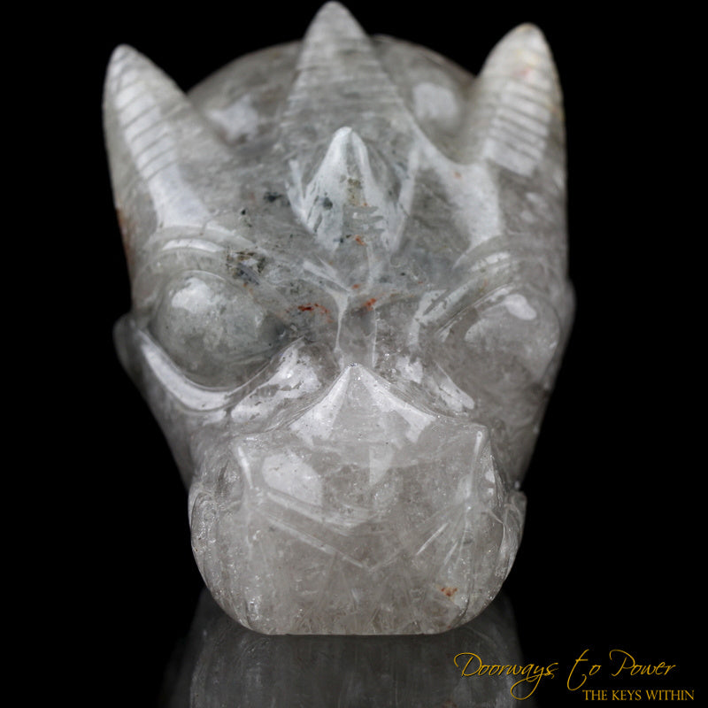 Dragon + Alien + Heart Alchemical Crystal Skull Sculpture 