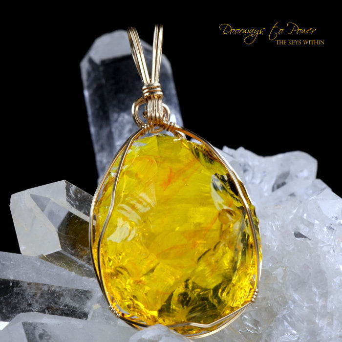 Dynamic Helidor Andara Crystal Pendant 14k 