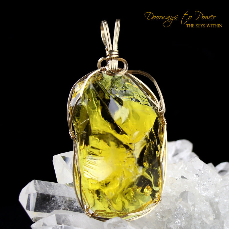Dynamic Helidor Andara Crystal Pendant 14k 'Divine Will'