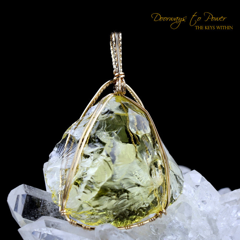 Dynamic Helidor Andara Crystal Pendant 14k 'Divine Will'