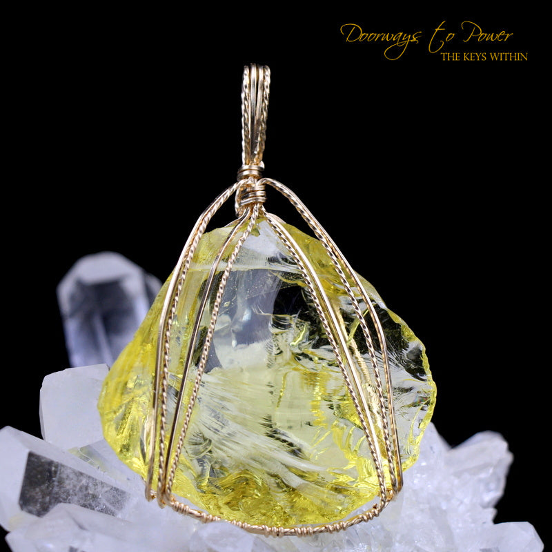 Dynamic Helidor Andara Crystal Pendant 14k 'Divine Will'