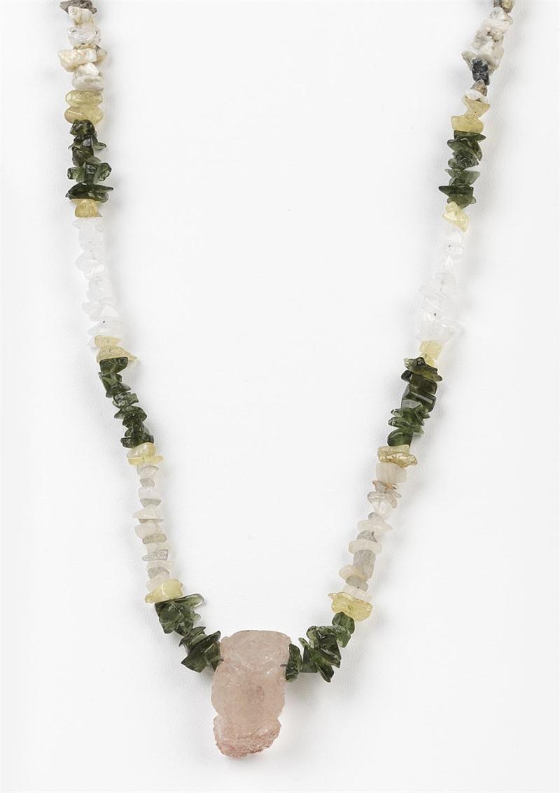 Enlightenment Crystal Energy Necklace Contains Nirvana Quartz, White Azeztulite, Moldavite, Phenacite, Agni Gold Danburite, White Danburite, Natrolite and Scolecite.