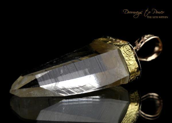 Golden Lemurian Light Language Pendant 18k