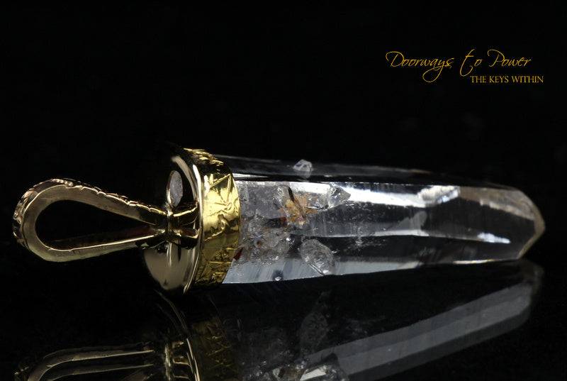 Era of Light Lemurian Light Language Pendant 18k Ultra Rare