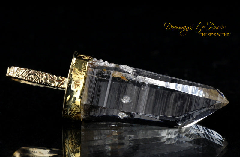 Era of Light Lemurian Light Language Pendant 18k Ultra Rare