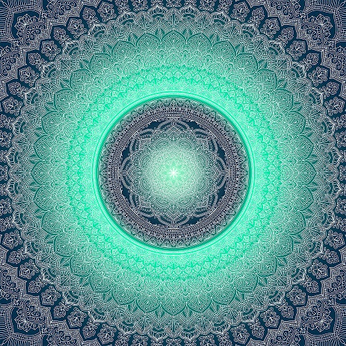 Ethereal Mint Andara Crystal Pendant 14k 'Sacred Resonance' (RESERVED)