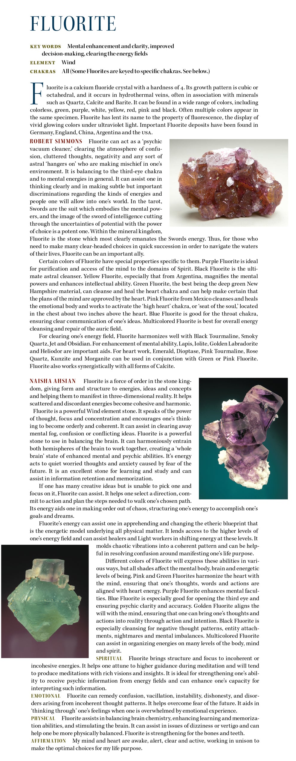 Fluorite Metaphysical Properties