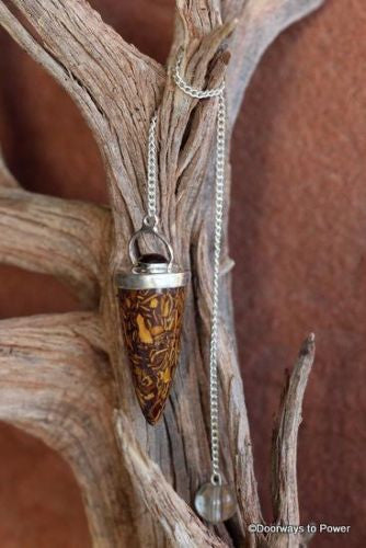 Fossil Jasper Pendulum