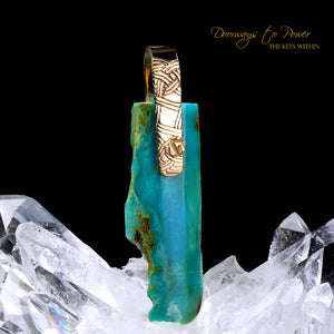 Gem Silica Light Language Crystal Pendant 14k 