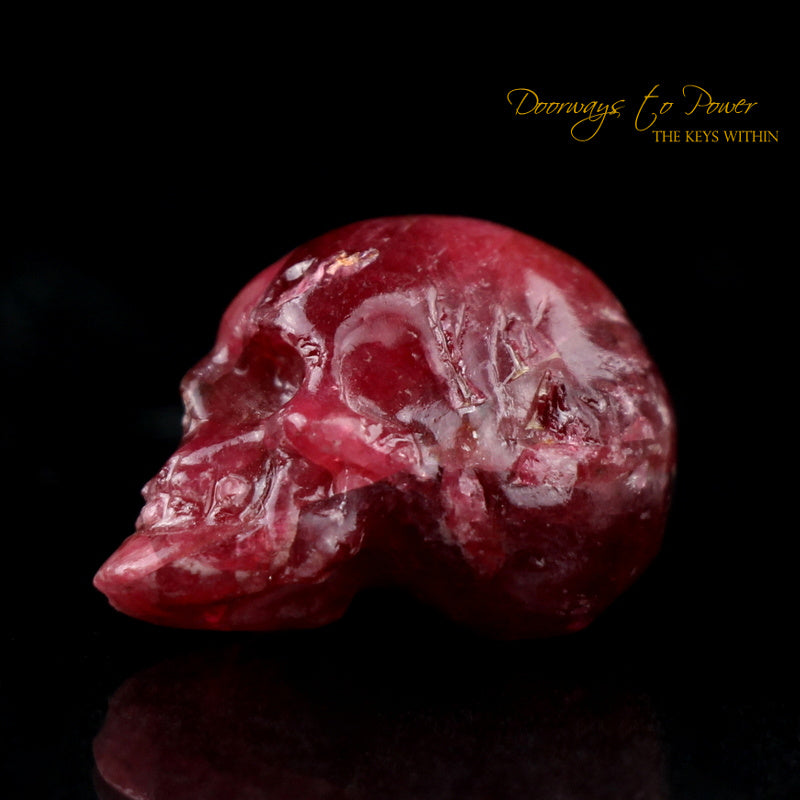  Gemmy Rhodochrosite Crystal Skull