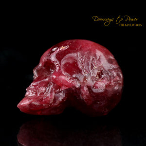  Gemmy Rhodochrosite Crystal Skull