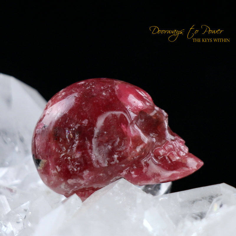  Gemmy Rhodochrosite Crystal Skull