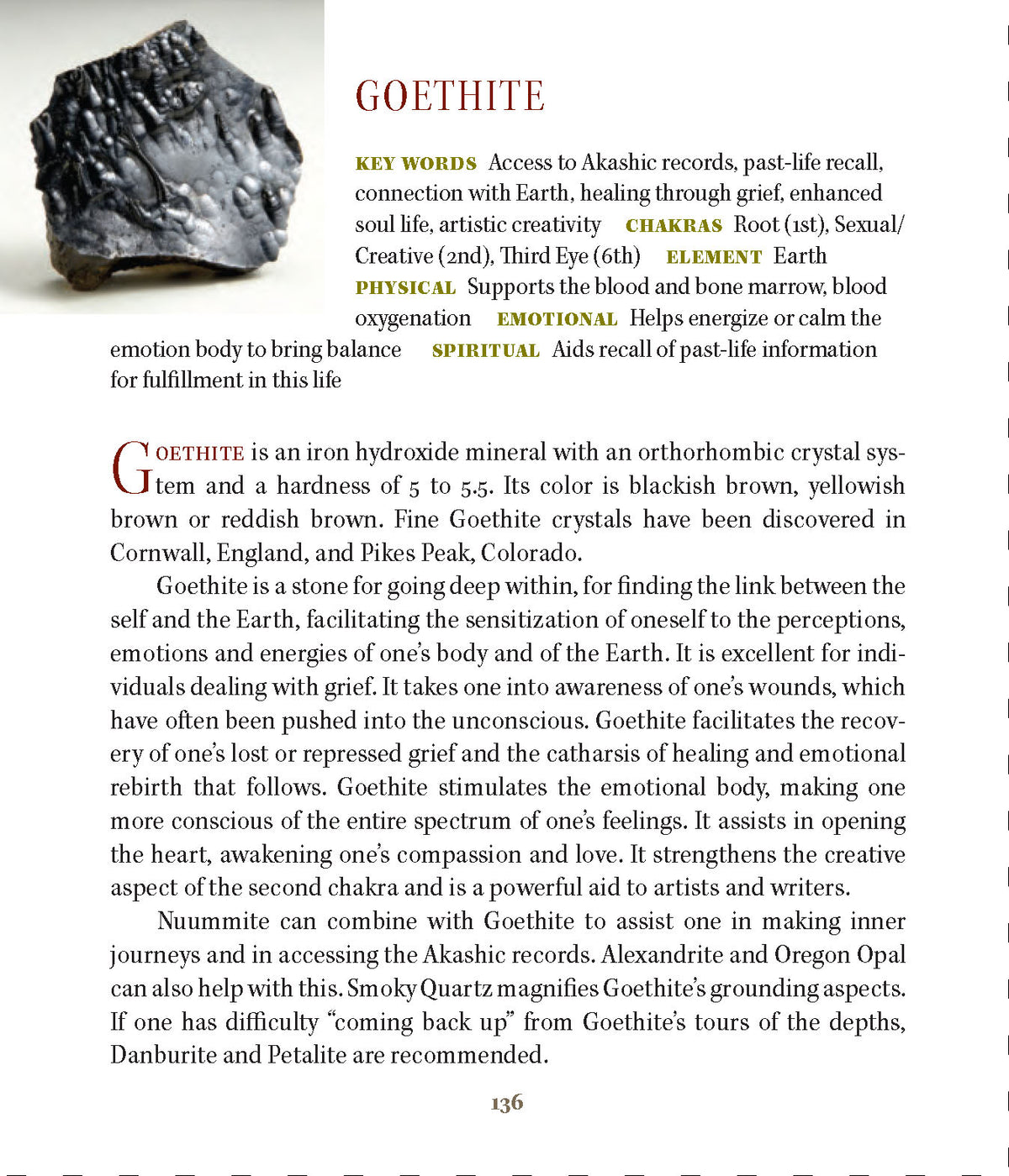 Goethite Metaphysical Properties