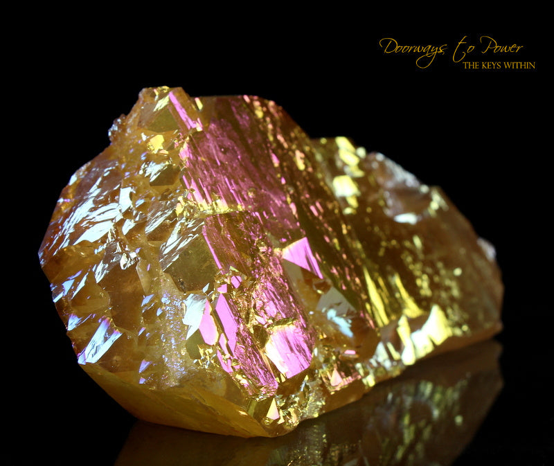 Golden Aura Lemurian Quartz ET Record Keeper Crystal