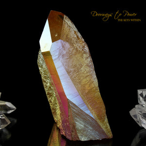 Golden Aura Lemurian Isis Crystal Record Keeper
