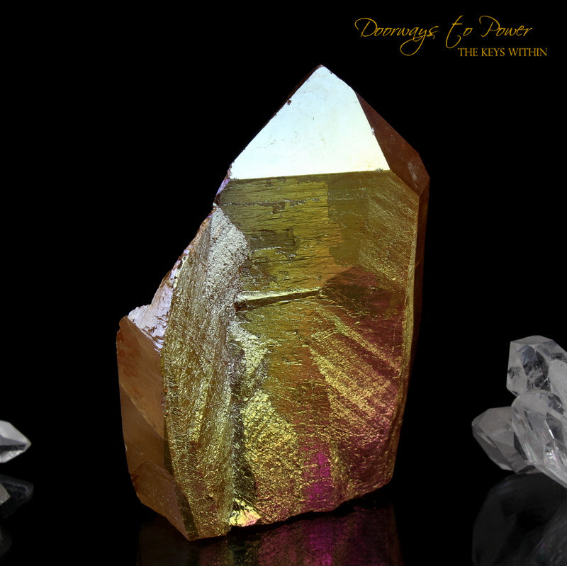 Golden Aura Quartz Lemurian Isis Crystal Record Keeper