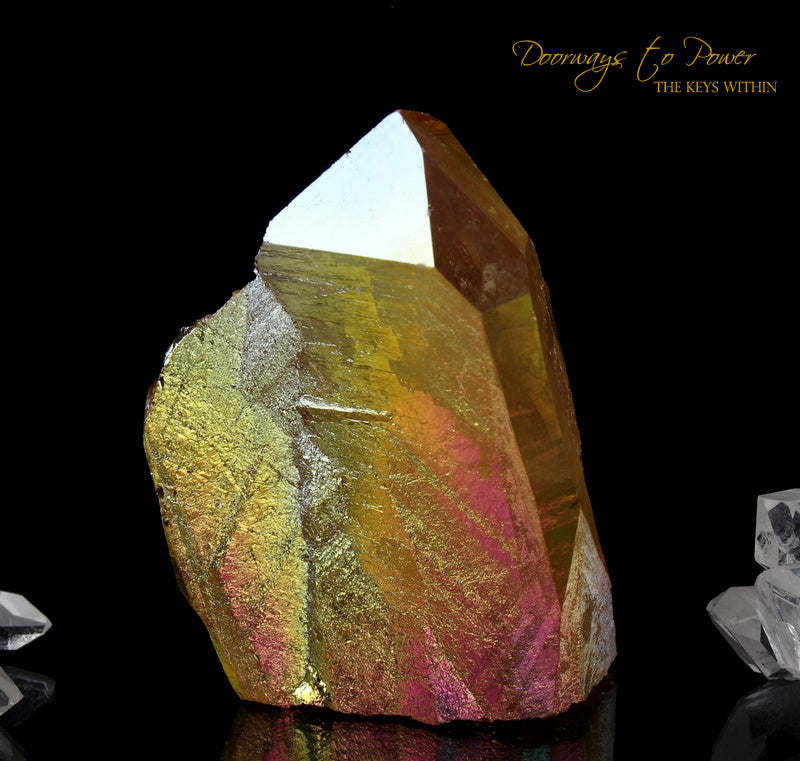 Golden Aura Quartz Lemurian Isis Crystal Record Keeper