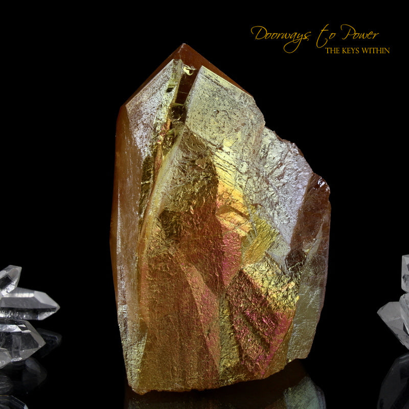 Golden Aura Quartz Lemurian Isis Crystal Record Keeper