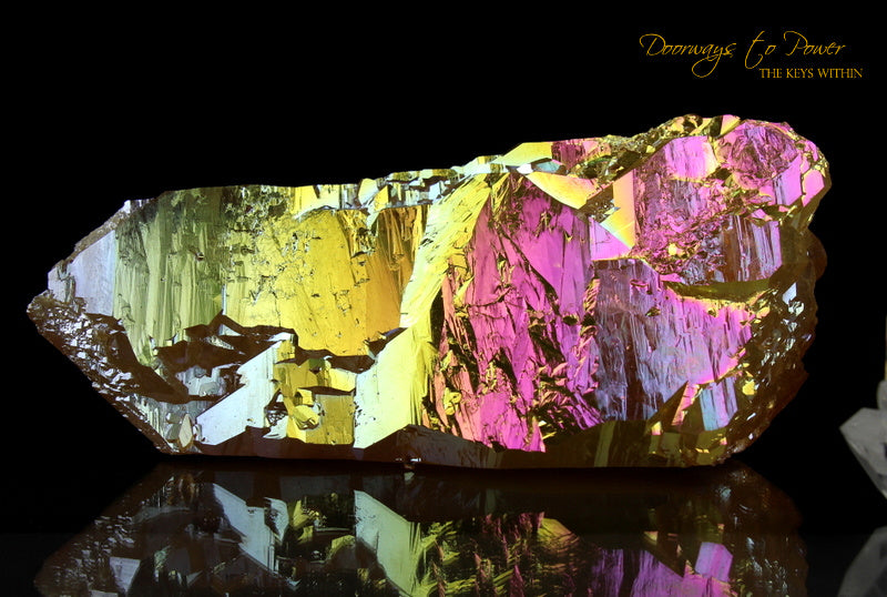 Golden Aura Lemurian Quartz ET Record Keeper Crystal