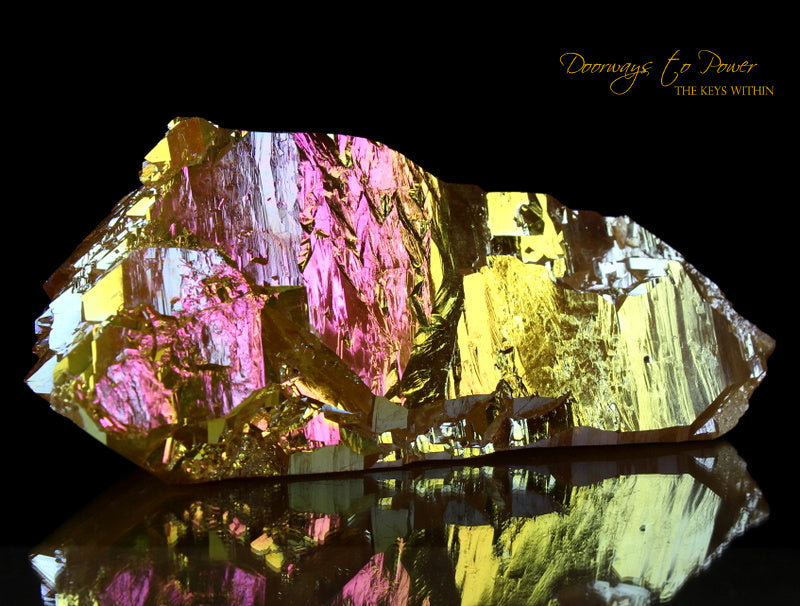 Golden Aura Lemurian Quartz ET Record Keeper Crystal