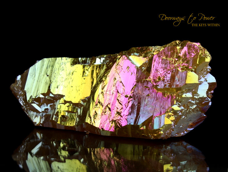 Golden Aura Lemurian Quartz ET Record Keeper Crystal