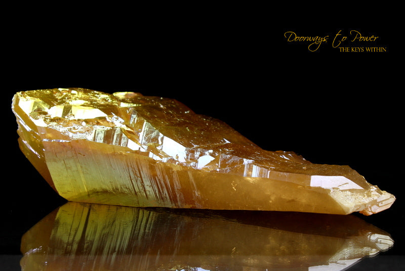 Golden Aura Lemurian Quartz ET Record Keeper Crystal