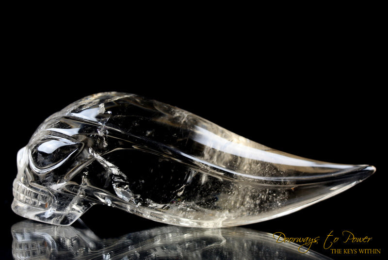 Golden Citrine Quartz 'Atomic' Traveler Crystal Skull 