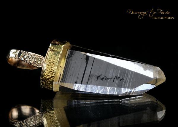 Golden Lemurian Light Language Pendant 18k