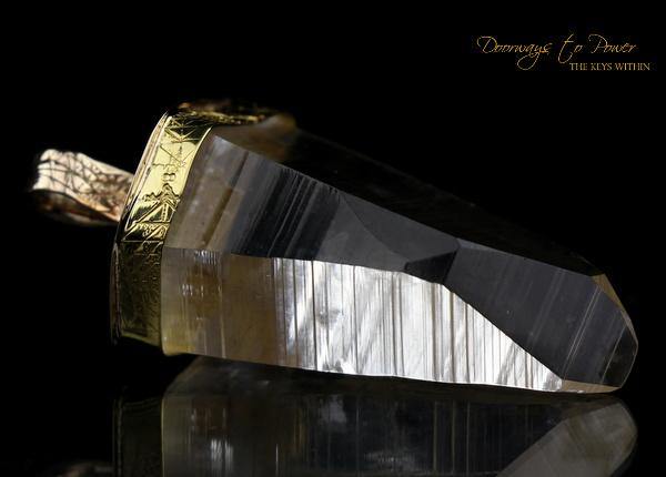 Golden Lemurian Light Language Pendant 14k