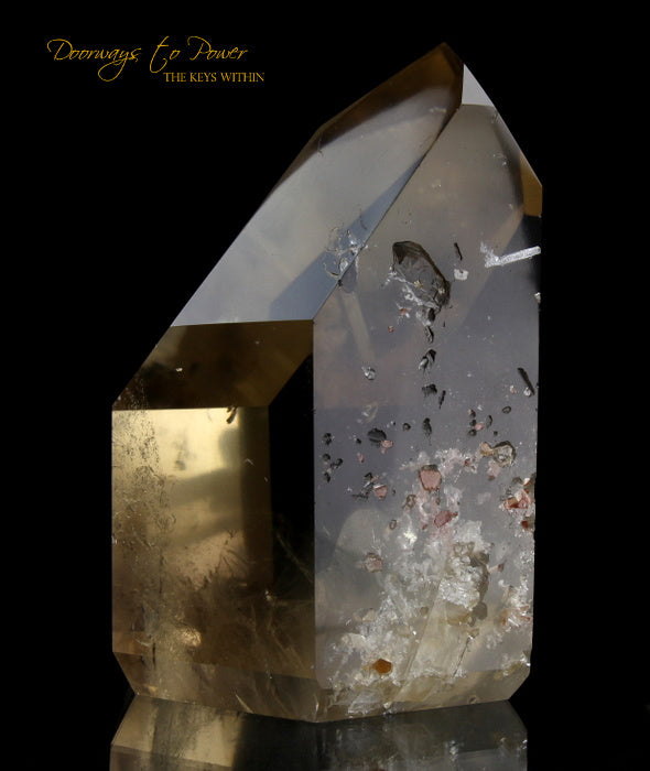 Golden Lemurian Phantom Manifestation Quartz Crystal 'Levels' 