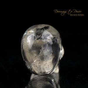 Golden Phenacite Crystal Skull Carving 