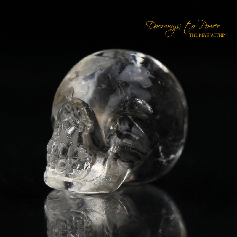 Golden Phenacite Crystal Skull Carving 