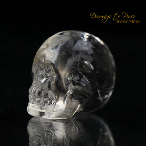 Golden Phenacite Crystal Skull Carving 