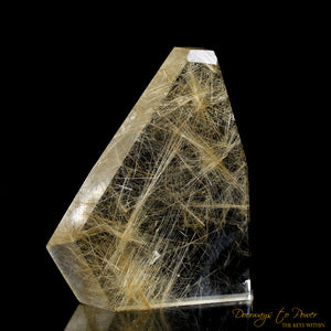 Golden Rutile Quartz Crystal Sculpture