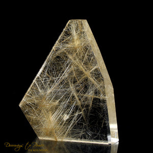 Golden Rutile Quartz Crystal Sculpture 'Lighted Spirit'