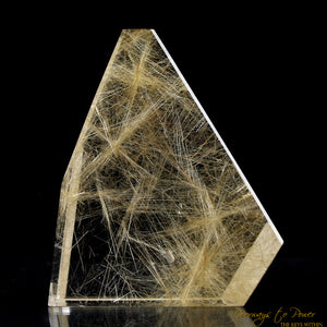 Golden Rutile Quartz Crystal Sculpture 'Lighted Spirit'