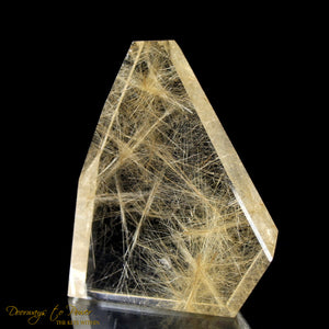 Golden Rutile Quartz Crystal Sculpture 'Lighted Spirit'