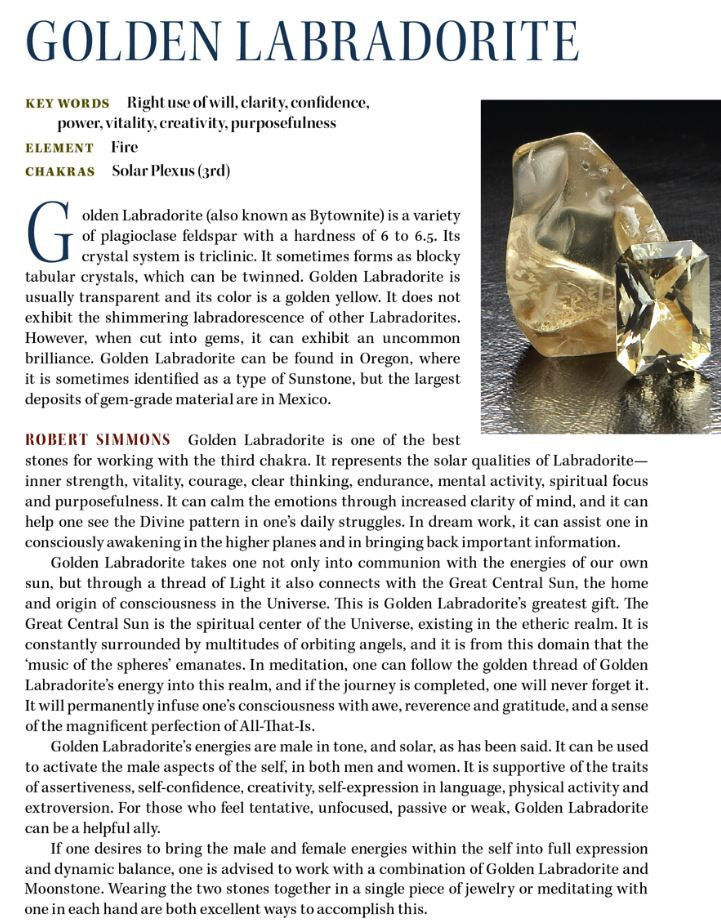Golden Labradorite Properties