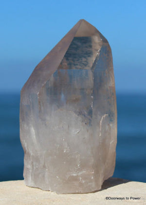 Lemurian Golden Healer Quartz Crystal Record Keeper Altar Stone
