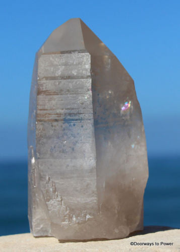 Lemurian Golden Healer Quartz Crystal Record Keeper Altar Stone