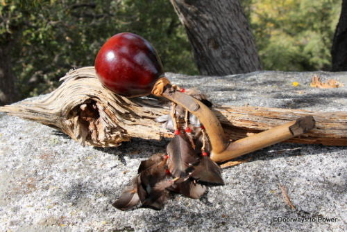 Shamanic Gourd Rattle 15"