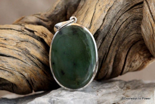 Green Jade Crystal Pendant Abundance Stone 