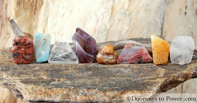 Powerful High Vibration Azeztulite Chakra Healing Stones Set