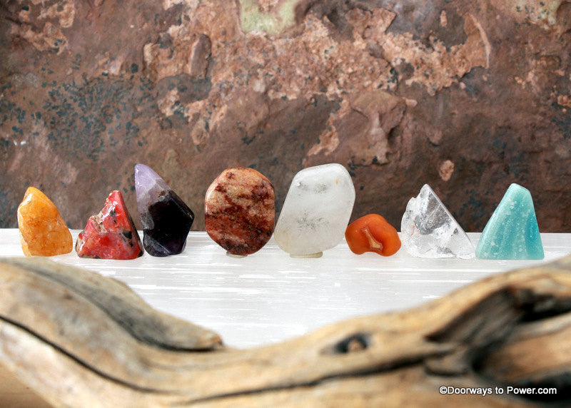 Azozeo Activated Azeztulite Chakra Stones Crystal Healing Kit