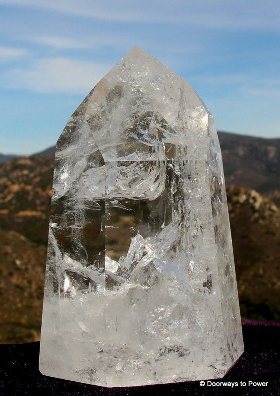 John of God Quartz Temple Heart Dow Crystal Altar Stone CAQ-38