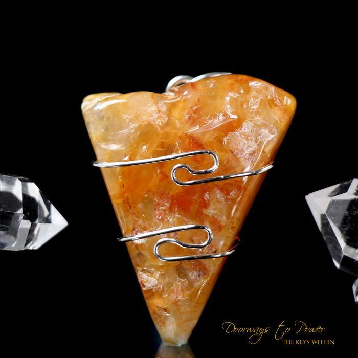 Himalaya Red Gold Azeztulite Pendant .925 SS