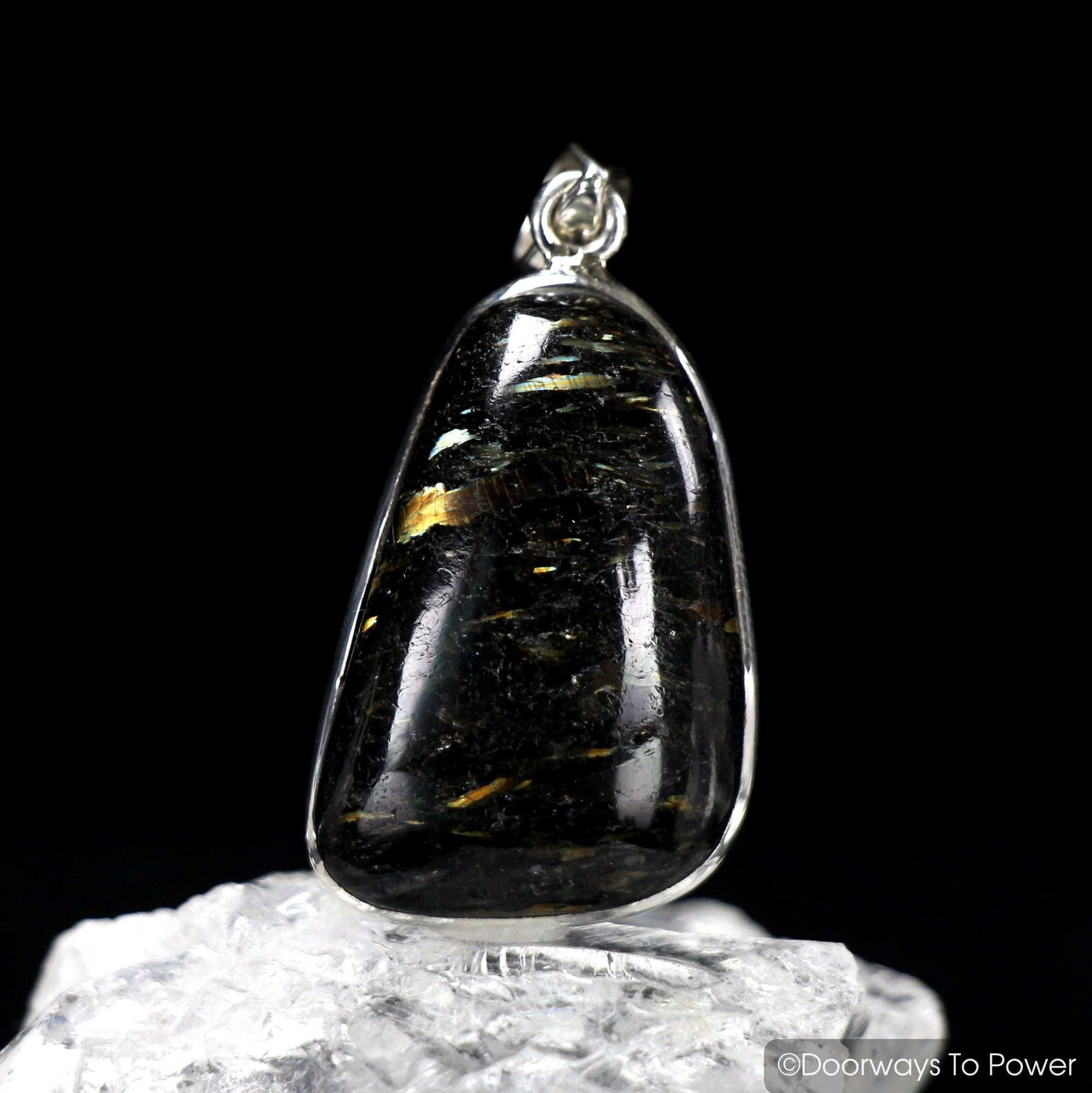 2 Nuummite Magicians Stone Pendants  Very Rare * Mine is Closed * A ++ QUALITY