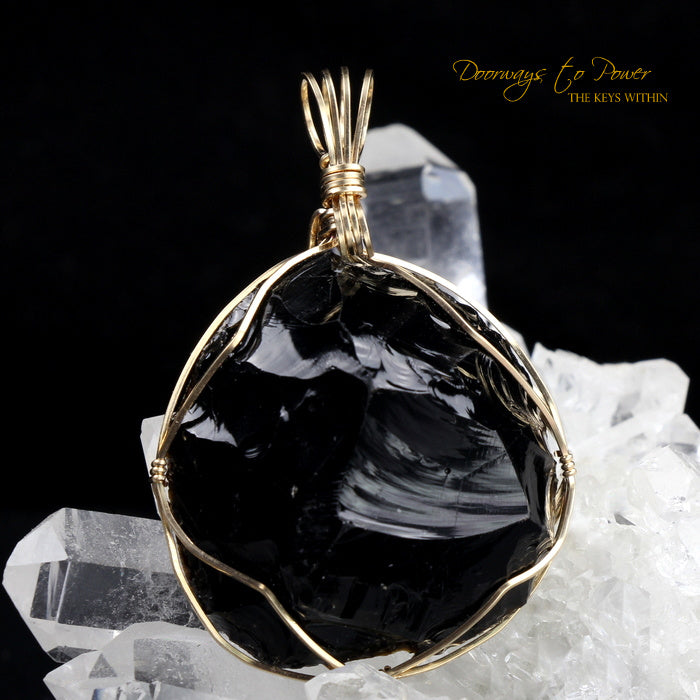 Iridium Black Monatomic Andara Pendant 14k 'Mastery'