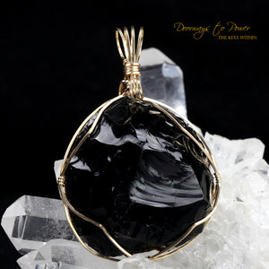 Iridium Black Monatomic Andara Pendant 14k 'Mastery'